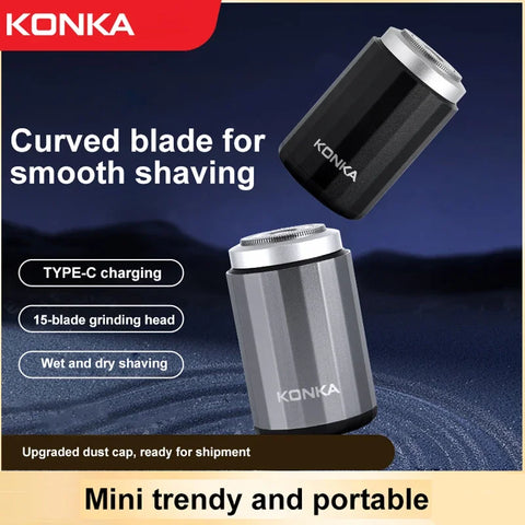 Mini Portable Waterproof Electric Shavers Type-C Rechargable